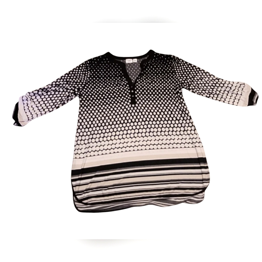 Cato Black and White Dotted Blouse